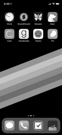 iPhone black-and-white screen