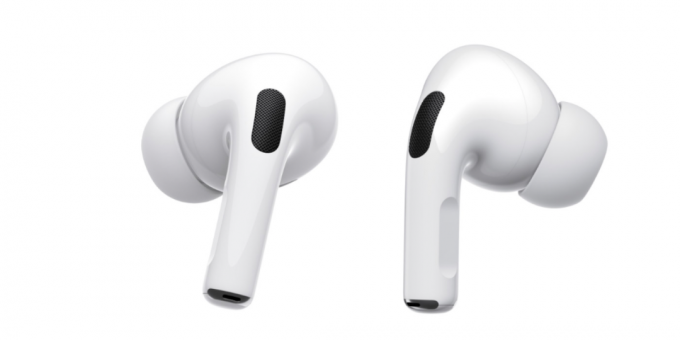 Apple introduced the headphones AirPods Pro. They got a new design and active noise cancellation.