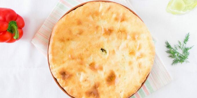 Ossetian pies with potatoes and mushrooms