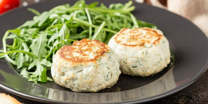 Chicken PP cutlets with cottage cheese