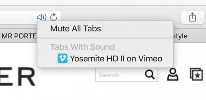 All improvement El Capitan: handy volume control on the tabs