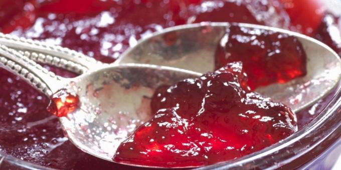 Red currant jelly without cooking