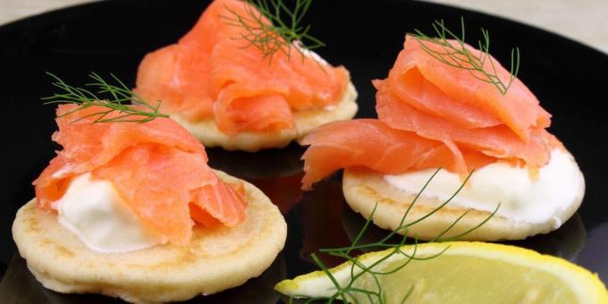 Pancakes with Smoked Salmon