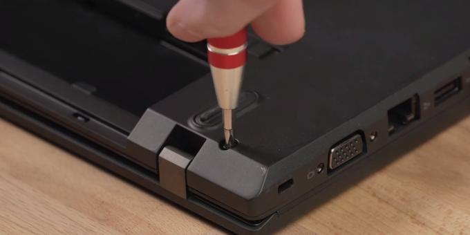 How to connect an SSD to a laptop: Install the back cover and battery