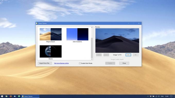 Dynamic wallpaper for Windows 10: WinDynamicDesktop application