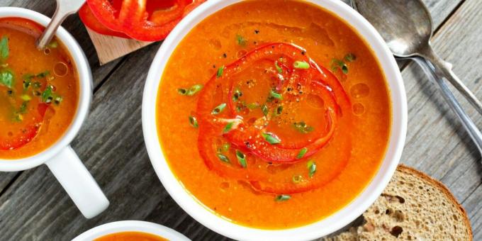 Cold bell pepper soup