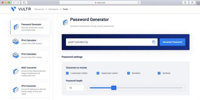 Passwords Generator Vultr