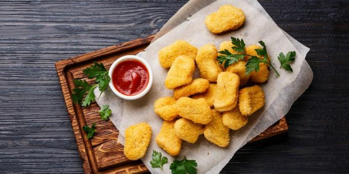 Chicken nuggets with cheese