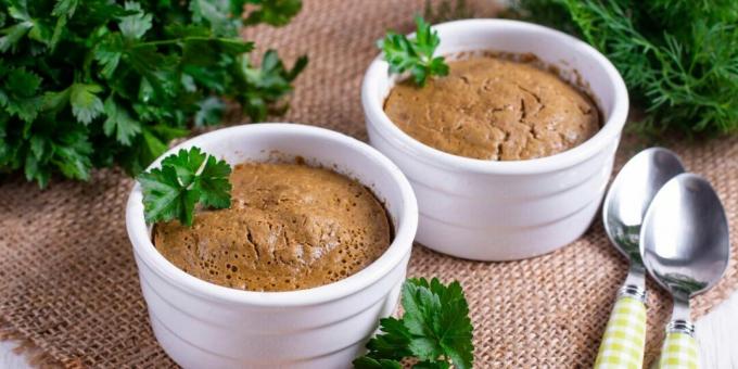 Chicken liver soufflé