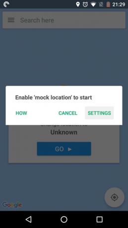 How to change the location, press GO to the application, and then Settings