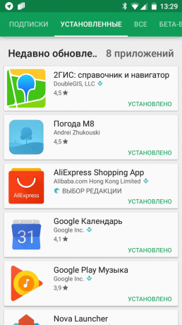 Google Play: update