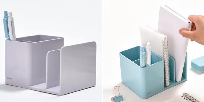 Stationery organizer with book compartments