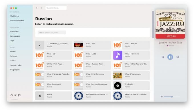 Odio: Russian-language radio stations