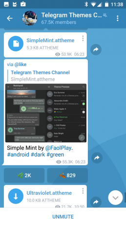 telegram for android: Blue theme