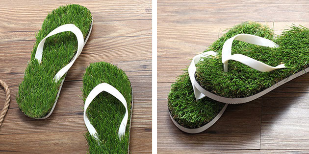 Flip-flops with the effect of the lawn