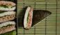 Sushi sandwich onigirazu with tuna and spinach
