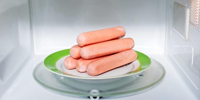 Sausages in the microwave