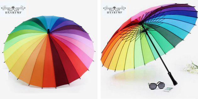 multicolored umbrella