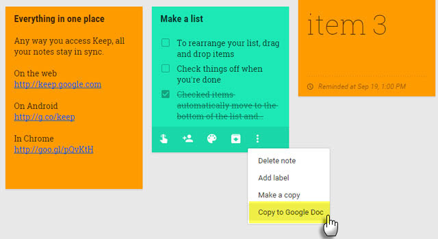 google Keep