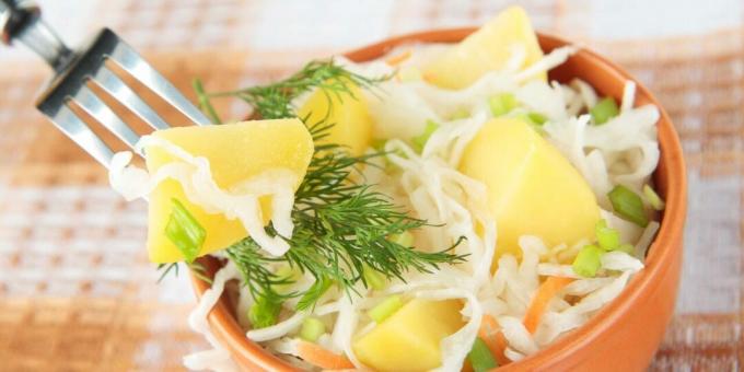 Potato salad with sauerkraut