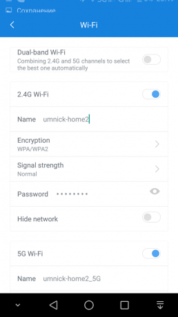 MiWiFi Router: Wi-Fi settings