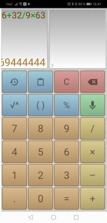 Calculator for Android: The window of another calculation