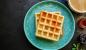 Simple Viennese waffles with milk