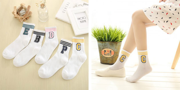 Beautiful socks with letters