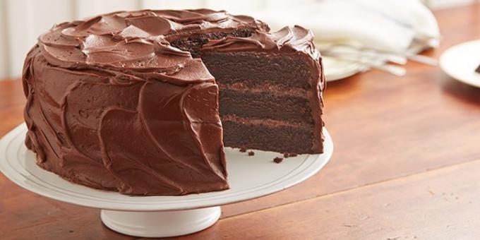 recipes for vegetarians: chocolate cake