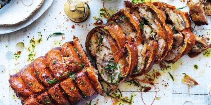 Pork in the oven: Italian porchetta from Jamie Oliver