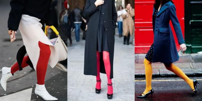 Fashion tights 2018: dense colored tights