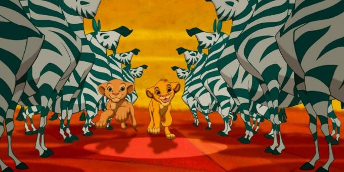 "The Lion King": zebra like identical and drawn a blueprint