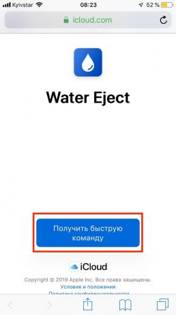 If water gets into the iPhone: Water Eject command prompt