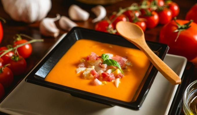 Cold salmorejo soup