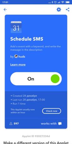 Planning SMS to Android: IFTTT