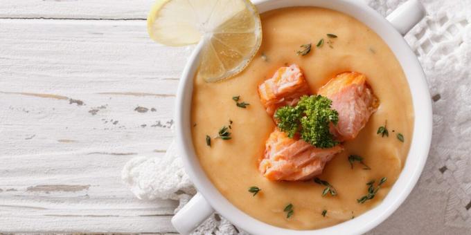Salmon cream soup