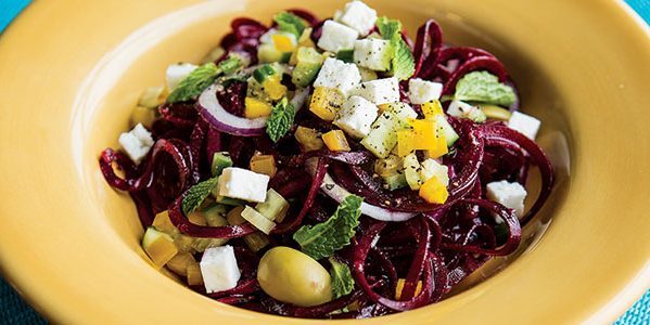 Greek salad recipe c mint and baked beets