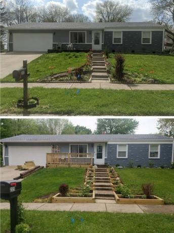 improvement of the yard before and after