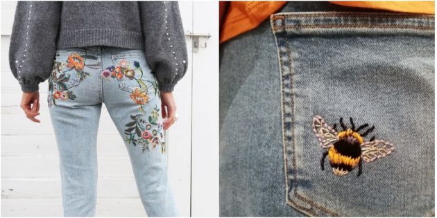 how to sew up the hole in the jeans