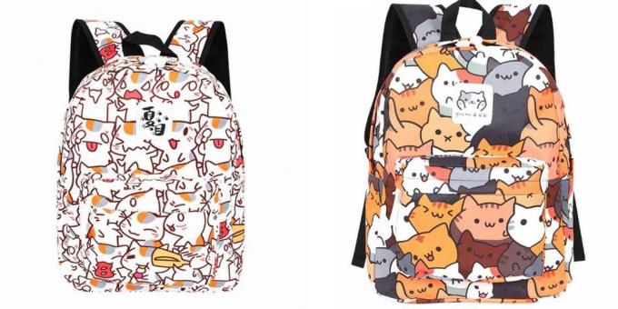 Backpack with cats