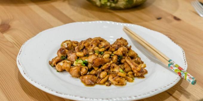 Fried kung pao chicken