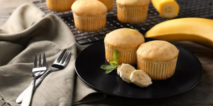 Muffins with banana: recipe