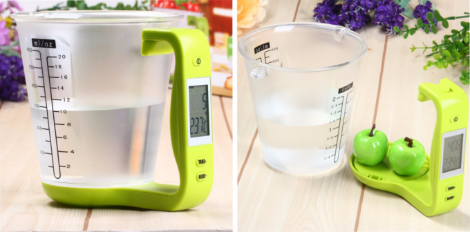 Measuring cup thermometer