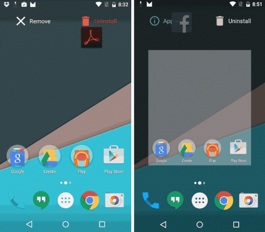 Android M uninstall app