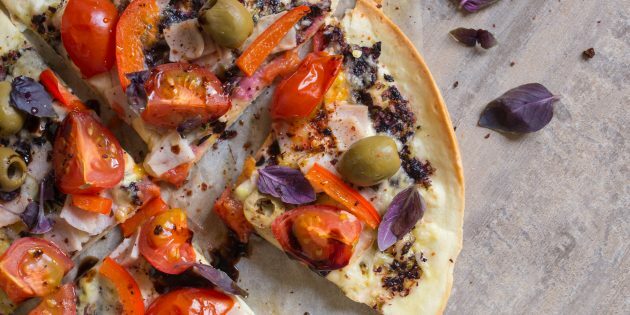 Tortilla pizza: ready-made dish