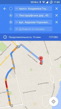 Google Maps: several destinations