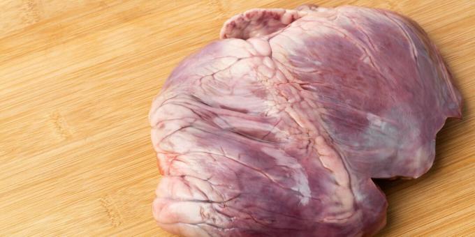 How and how much to cook a pork heart: cut pork heart