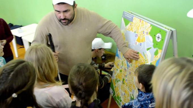 "White Cane" has developed a tactile map of Yekaterinburg
