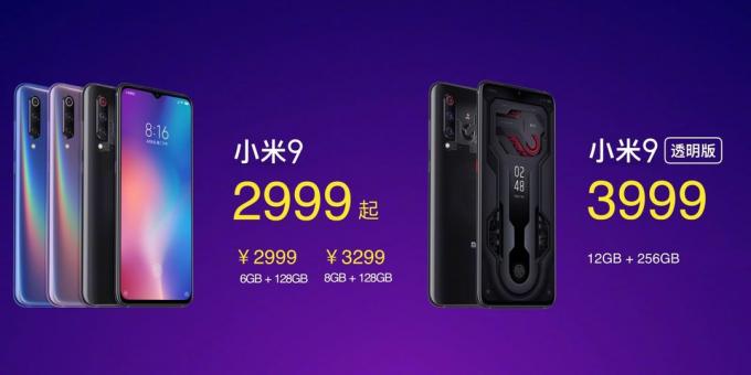 Features Xiaomi Mi 9: Prices