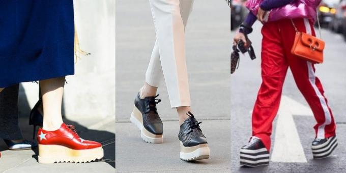 Fashion items in 2018: Footwear with a bold platform